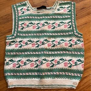 Vintage sweater vest no size tag, similar to size M